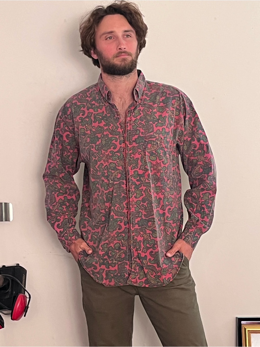 Bugle Boy Red Paisley Shirt